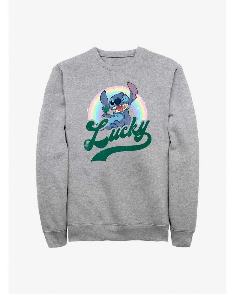 Disney Lilo & Stitch Lucky Rainbow Sweatshirt $12.69 Sweatshirts