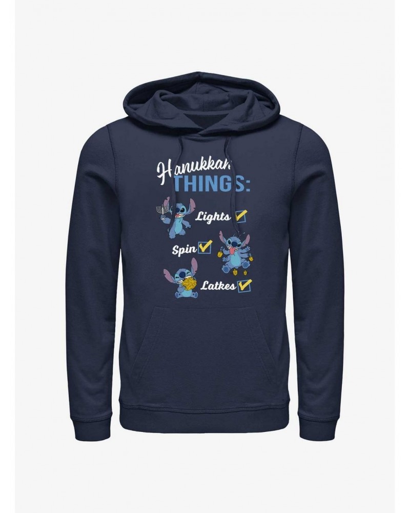 Disney Lilo & Stitch Hanukkah List Hoodie $10.78 Hoodies