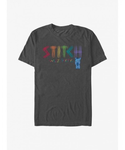 Disney Lilo & Stitch Stitch Was Here Pride T-Shirt $7.27 T-Shirts