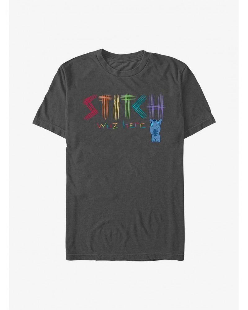 Disney Lilo & Stitch Stitch Was Here Pride T-Shirt $7.27 T-Shirts