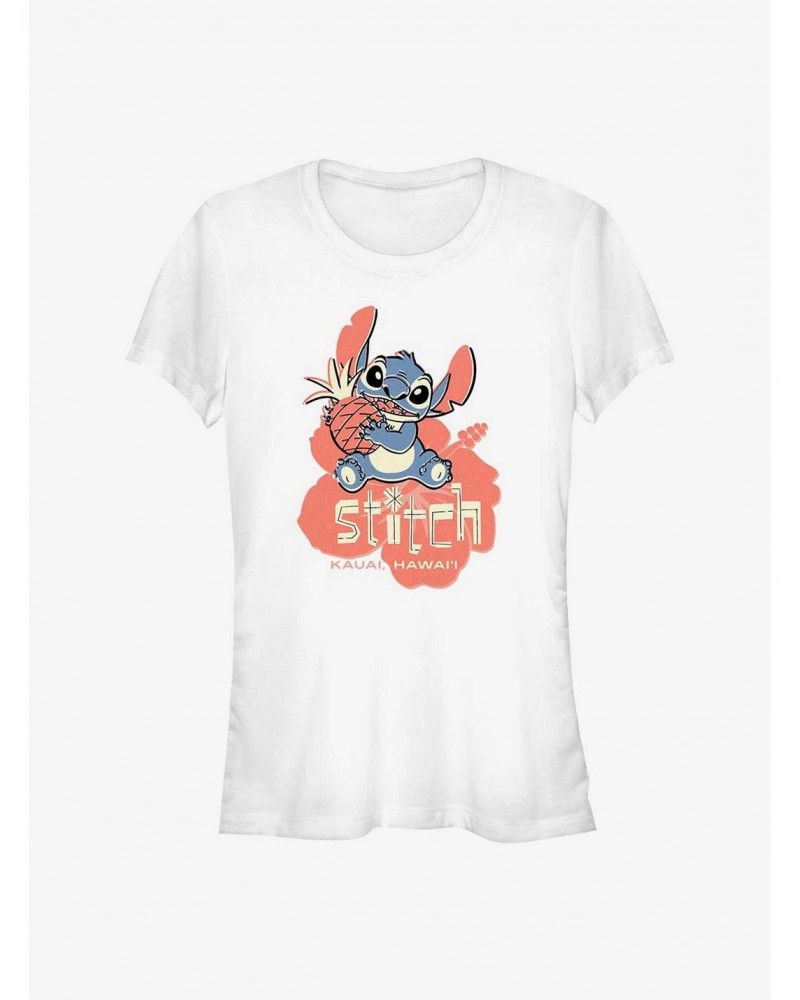 Disney Lilo & Stitch Pineapple Girls T-Shirt $9.76 T-Shirts