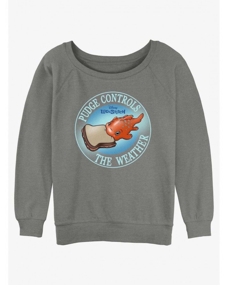 Disney Lilo & Stitch Pudge Weather Girls Slouchy Sweatshirt $10.33 Sweatshirts