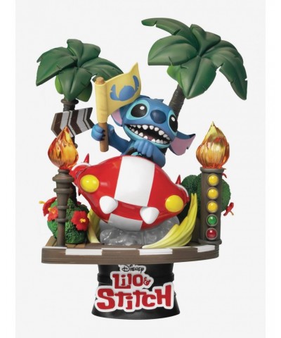 Beast Kingdom Disney Lilo & Stitch D-Stage DS-108 Stitch Racing Car Statue $15.56 Statues