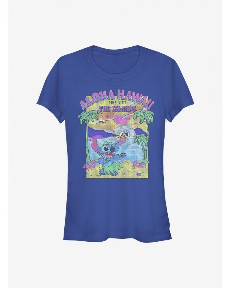 Disney Lilo & Stitch Visit The Islands Girls T-Shirt $7.57 T-Shirts