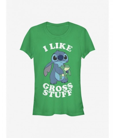 Disney Lilo & Stitch I Like Gross Stuff Stitch Girls T-Shirt $7.77 T-Shirts