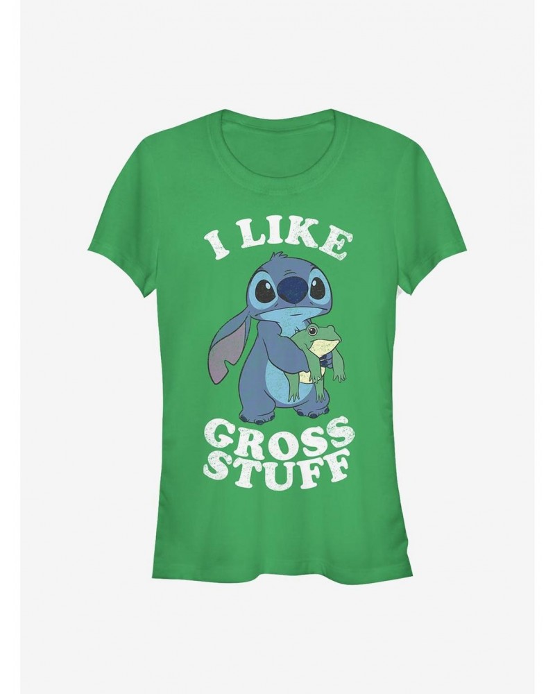 Disney Lilo & Stitch I Like Gross Stuff Stitch Girls T-Shirt $7.77 T-Shirts