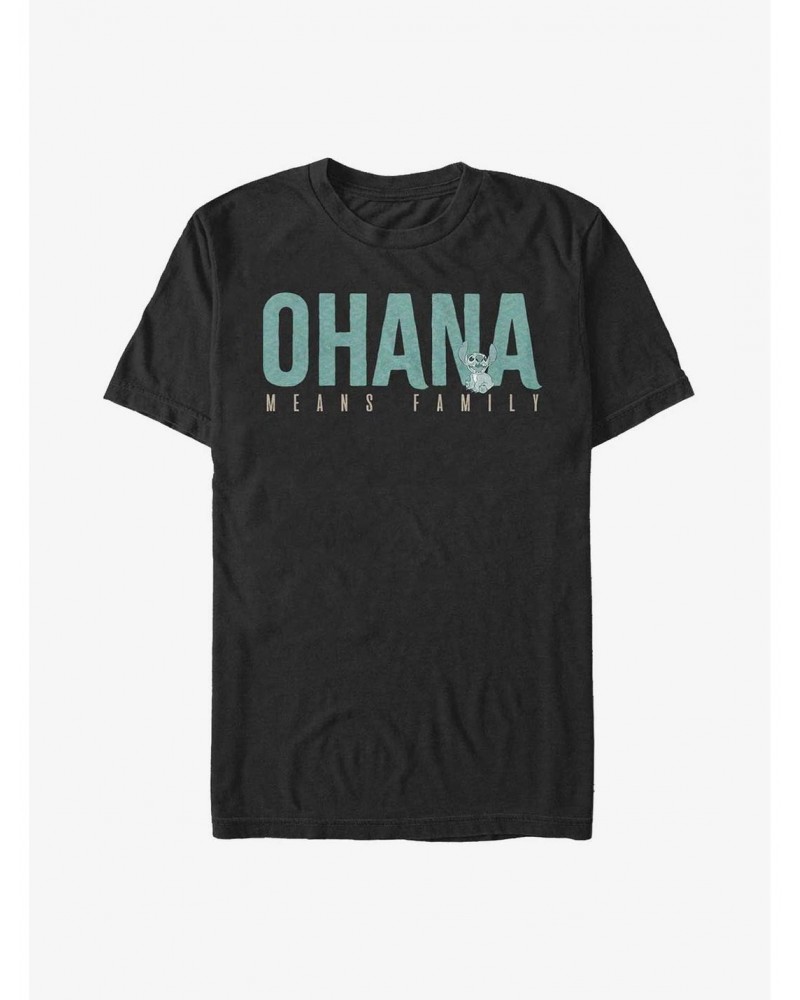 Disney Lilo & Stitch Ohana Bold T-Shirt $7.84 T-Shirts