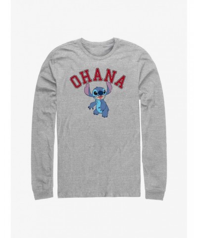 Disney Lilo & Stitch Ohana Collegiate Long-Sleeve T-Shirt $8.16 T-Shirts