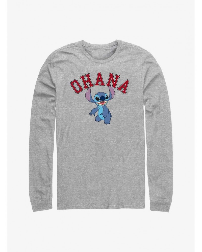 Disney Lilo & Stitch Ohana Collegiate Long-Sleeve T-Shirt $8.16 T-Shirts