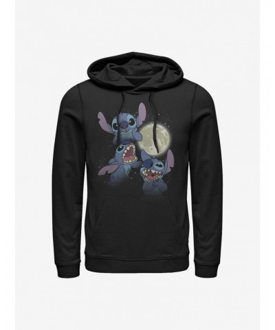 Disney Lilo & Stitch Three Stitch Moon Hoodie $15.09 Hoodies