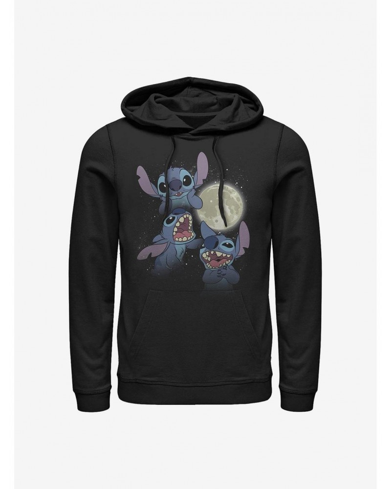 Disney Lilo & Stitch Three Stitch Moon Hoodie $15.09 Hoodies