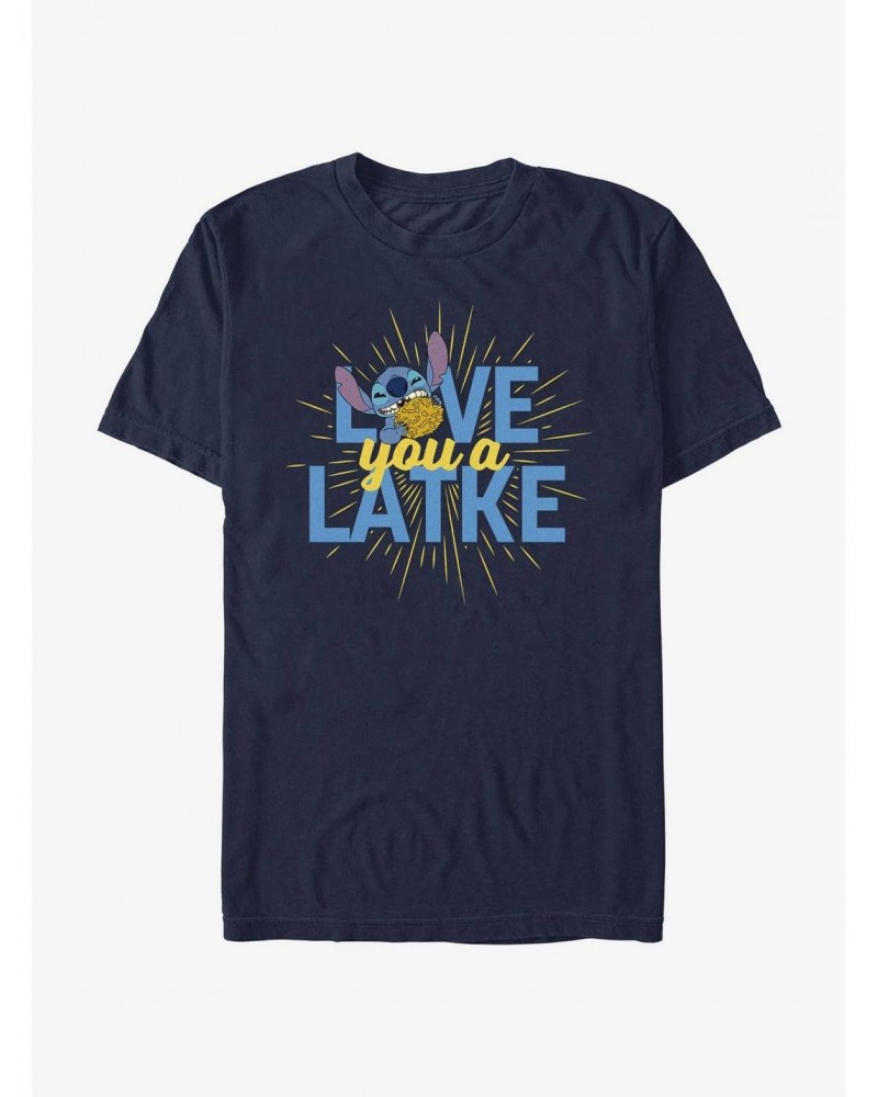 Disney Lilo & Stitch Hanukkah Love You A Latke T-Shirt $7.84 T-Shirts