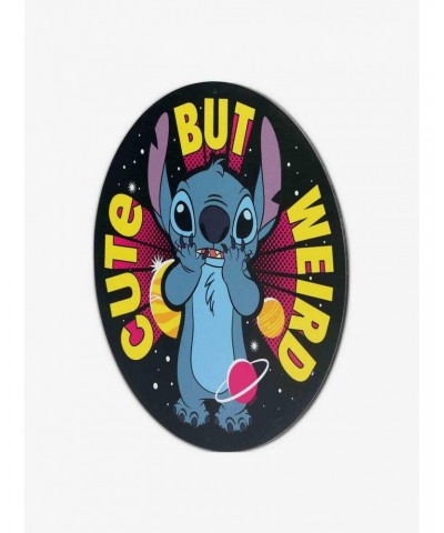 Disney Lilo & Stitch Cute But Weird Round Metal Sign $9.16 Door Signs