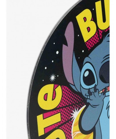 Disney Lilo & Stitch Cute But Weird Round Metal Sign $9.16 Door Signs