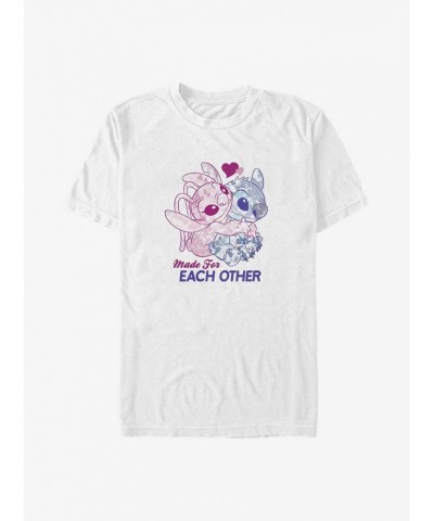 Disney Lilo & Stitch Angel & Stitch Made For Each Other Big & Tall T-Shirt $11.72 T-Shirts