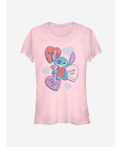 Disney Lilo & Stitch Heart Pizza Girls T-Shirt $8.96 T-Shirts