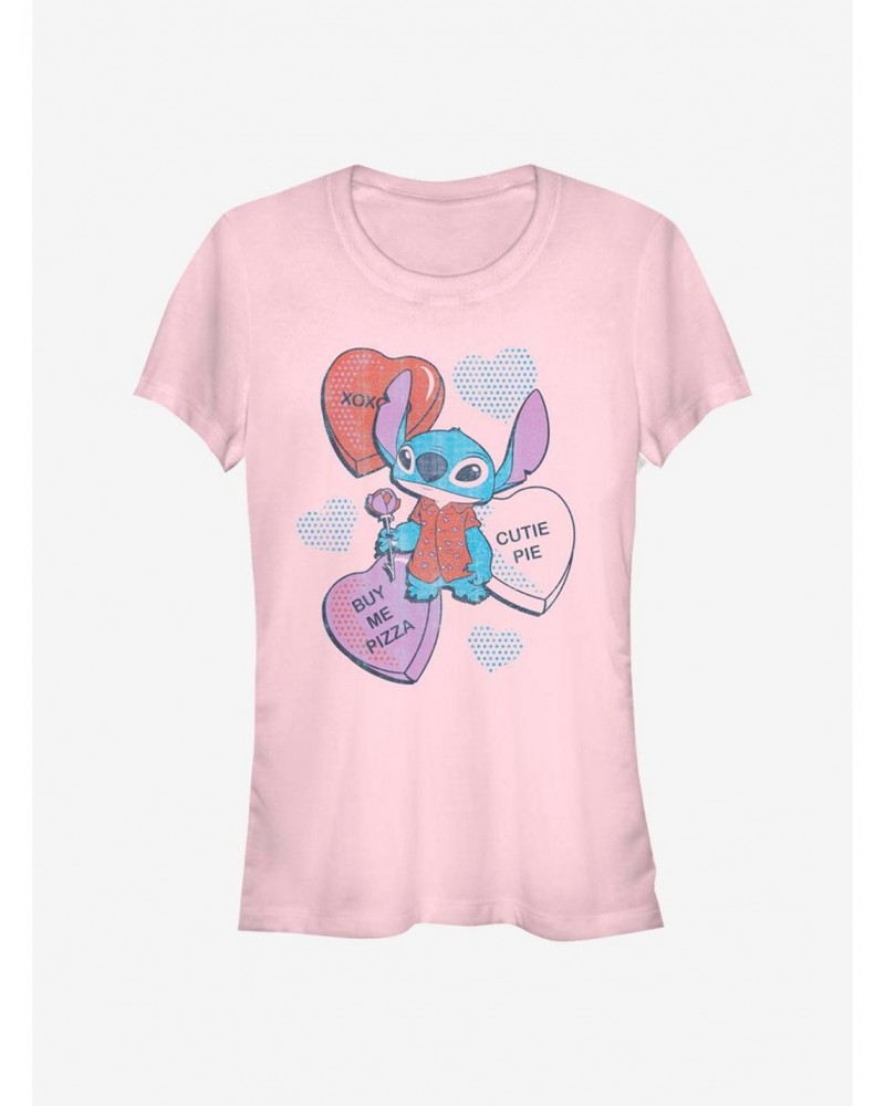 Disney Lilo & Stitch Heart Pizza Girls T-Shirt $8.96 T-Shirts