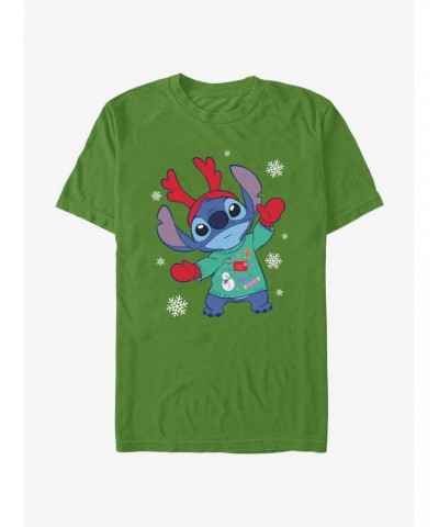 Disney Lilo & Stitch Reindeer Stitch T-Shirt $6.31 T-Shirts