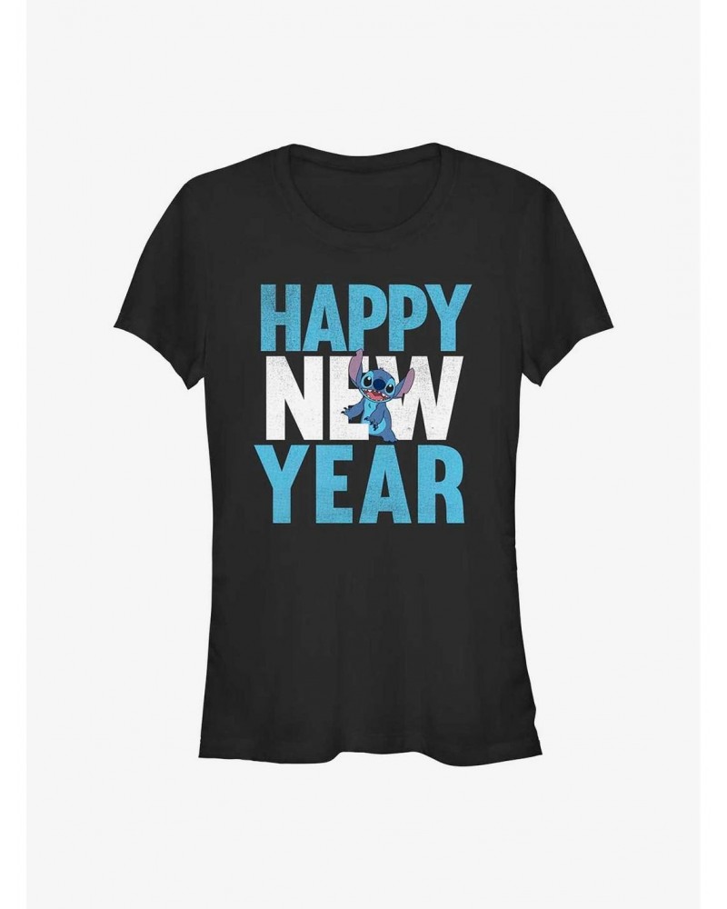 Disney Lilo & Stitch Happy New Year Girls T-Shirt $8.37 T-Shirts