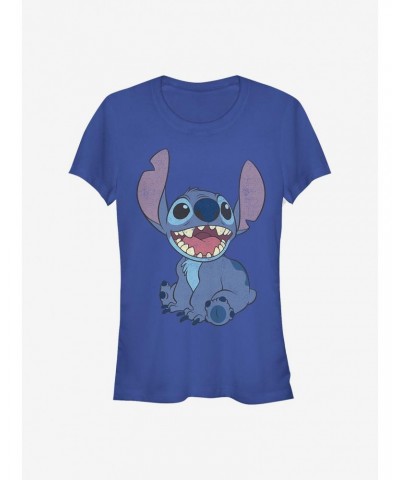 Disney Lilo & Stitch Basic Happy Stitch Girls T-Shirt $7.77 T-Shirts