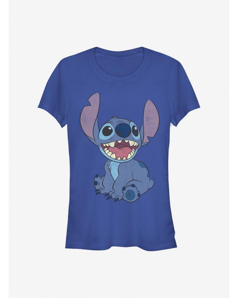 Disney Lilo & Stitch Basic Happy Stitch Girls T-Shirt $7.77 T-Shirts