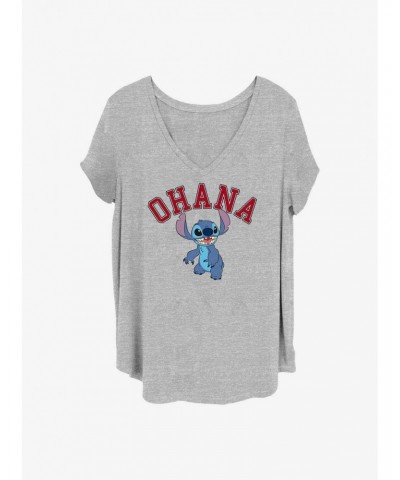 Disney Lilo & Stitch Ohana Collegiate Girls T-Shirt Plus Size $7.86 T-Shirts