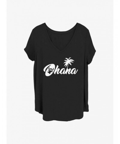 Disney Lilo & Stitch Silhouette Ohana Girls T-Shirt Plus Size $9.94 T-Shirts