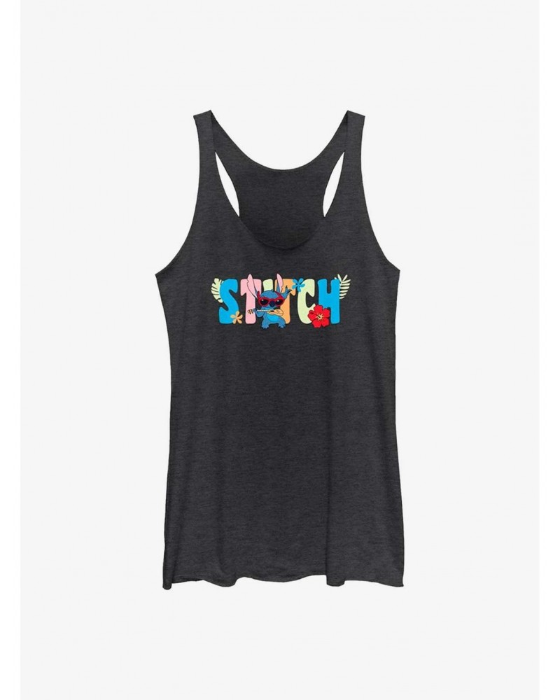 Dsny Lilo Stch Stitch Tropic Shades Girls Raw Edge Tank $9.95 Tanks