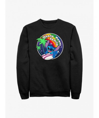 Disney Lilo & Stitch Rainbow Ohana Sweatshirt $14.46 Sweatshirts