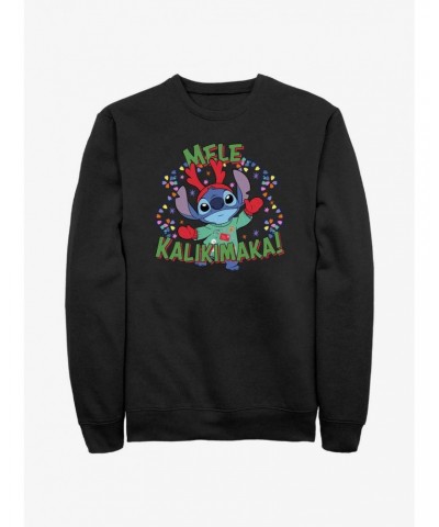 Disney Lilo & Stitch Mele Kalikimaka Merry Christmas in Hawaiian Sweatshirt $12.99 Sweatshirts