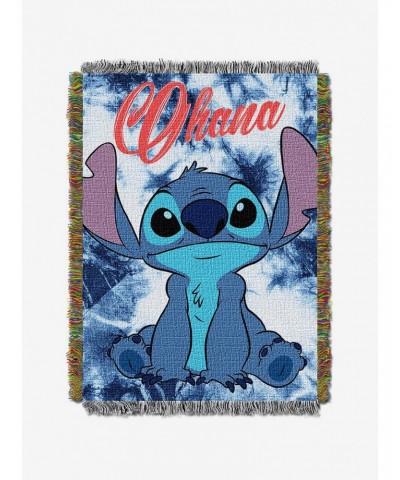 Disney Lilo & Stitch Shibori Stitch Tapestry Throw $13.09 Throws