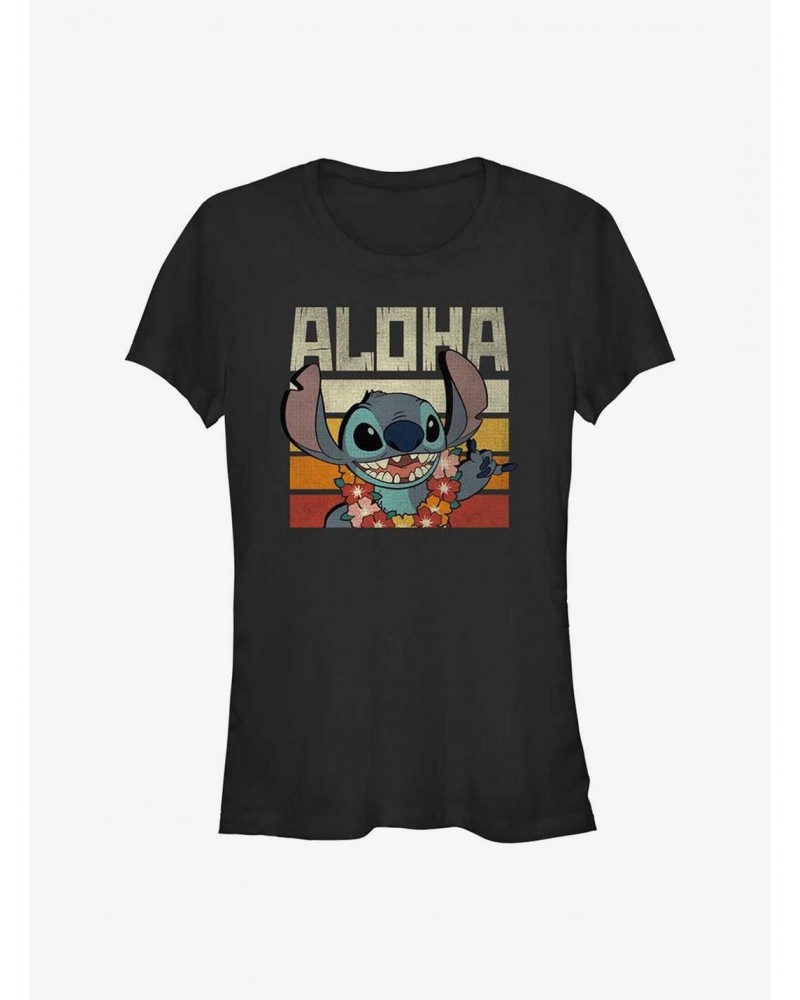 Dsny Lilo Stch Stitch Says Aloha Girls T-Shirt $9.76 T-Shirts