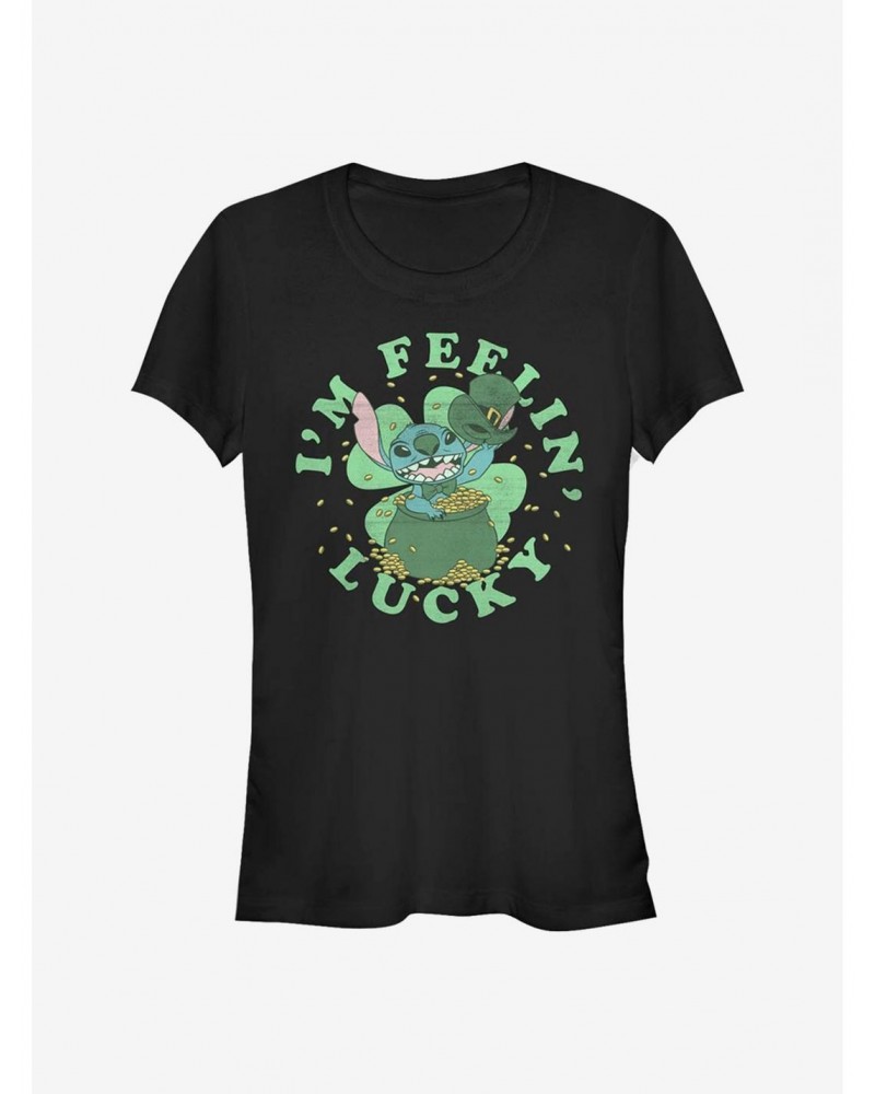 Disney Lilo & Stitch I'm Feelin Lucky Girls T-Shirt $6.77 T-Shirts