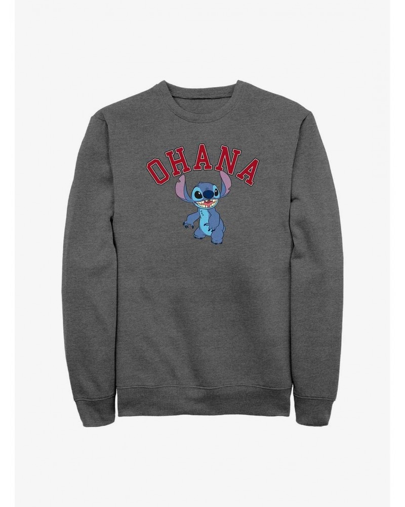 Disney Lilo & Stitch Ohana Collegiate Sweatshirt $12.69 Sweatshirts