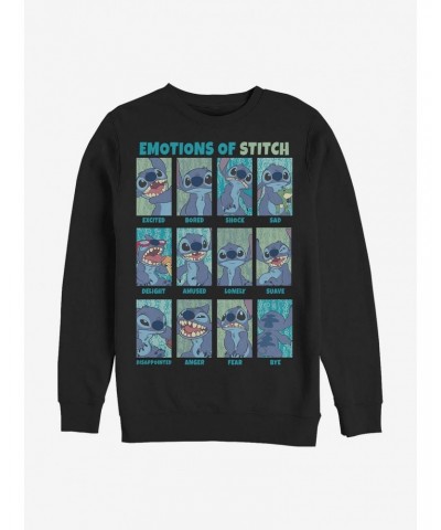 Disney Lilo & Stitch Stitch Emotions Crew Sweatshirt $10.63 Sweatshirts