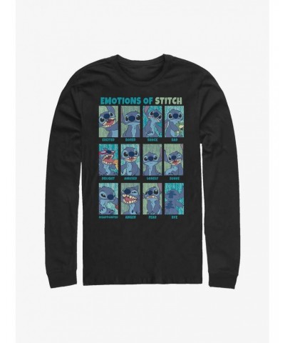 Disney Lilo & Stitch Emotions Of Stitch Long-Sleeve T-Shirt $10.00 T-Shirts