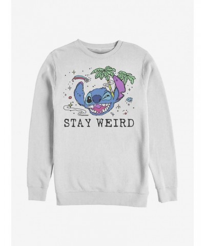 Disney Lilo & Stitch Stay Weird Stitch Crew Sweatshirt $14.76 Sweatshirts