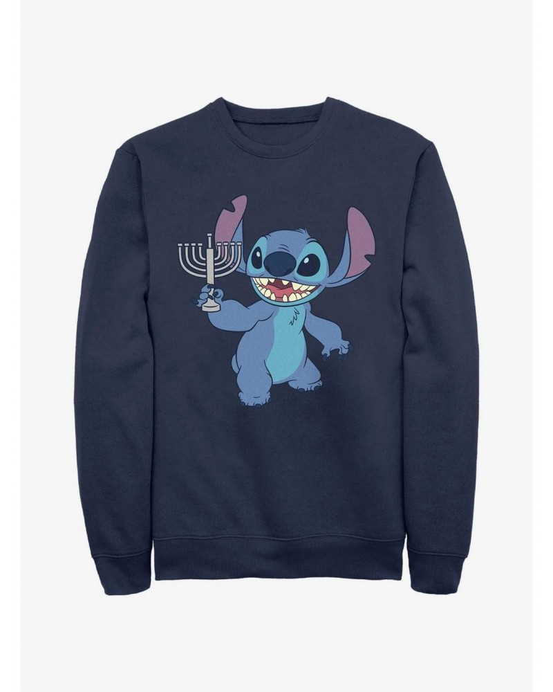 Disney Lilo & Stitch Hanukkah Menorah Sweatshirt $10.33 Sweatshirts