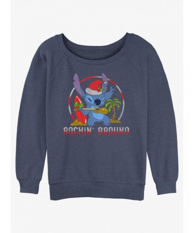 Disney Lilo & Stitch Rockin' Around Girls Slouchy Sweatshirt $11.22 Sweatshirts