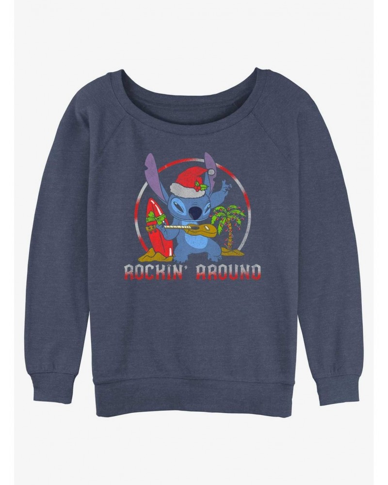 Disney Lilo & Stitch Rockin' Around Girls Slouchy Sweatshirt $11.22 Sweatshirts