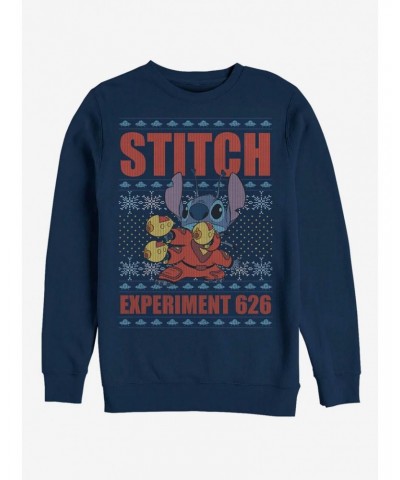 Disney Lilo & Stitch Holiday Stitch Experiment 626 Crew Sweatshirt $10.33 Sweatshirts