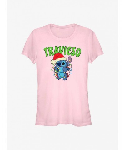 Disney Lilo & Stitch Travieso Naughty in Spanish Girls T-Shirt $8.96 T-Shirts