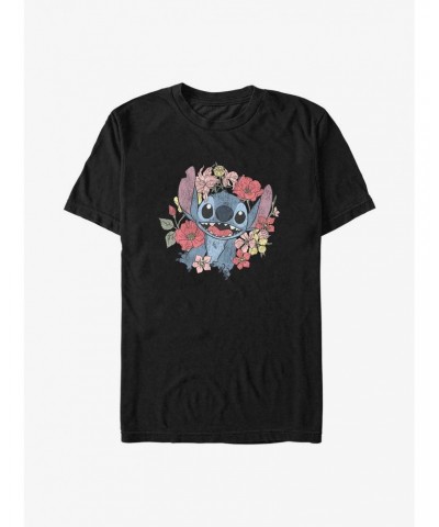 Disney Lilo & Stitch Floral Stitch T-Shirt $6.69 T-Shirts