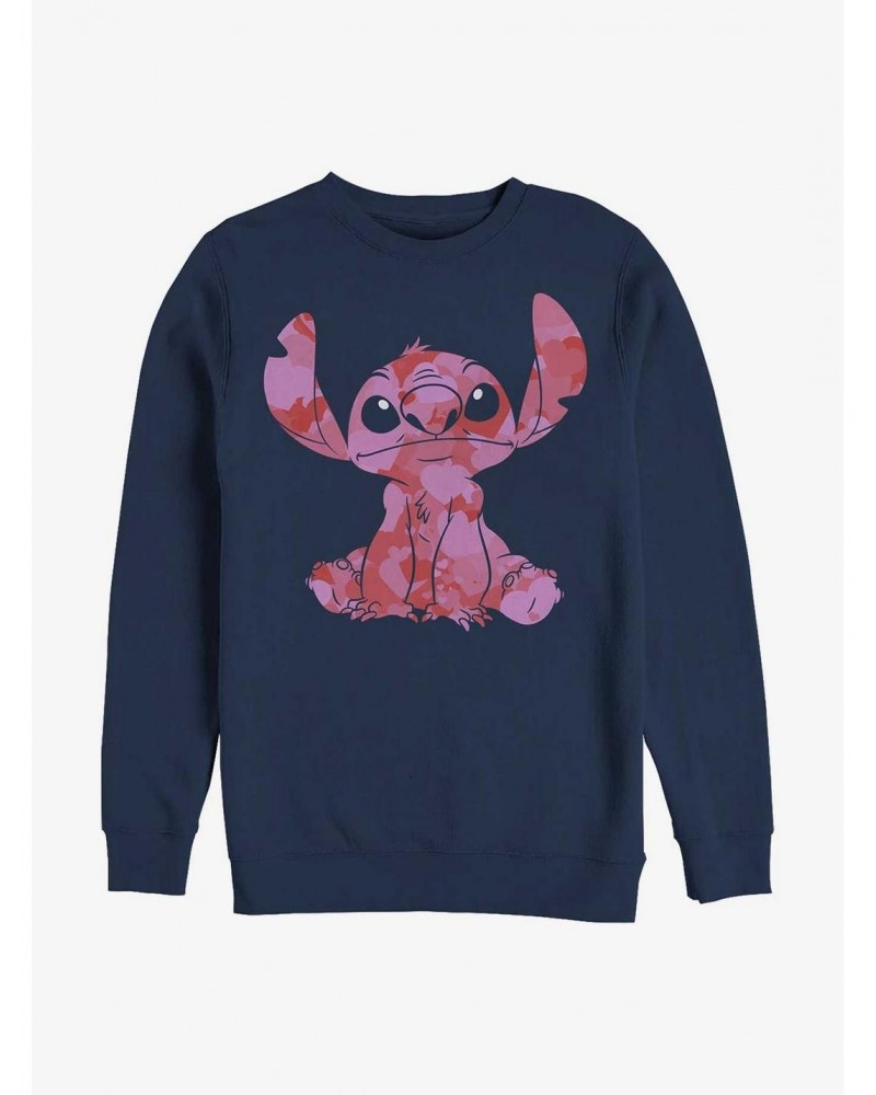 Disney Lilo & Stitch Heart Fill Crew Sweatshirt $10.04 Sweatshirts