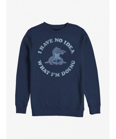 Disney Lilo & Stitch No Idea Crew Sweatshirt $14.46 Sweatshirts