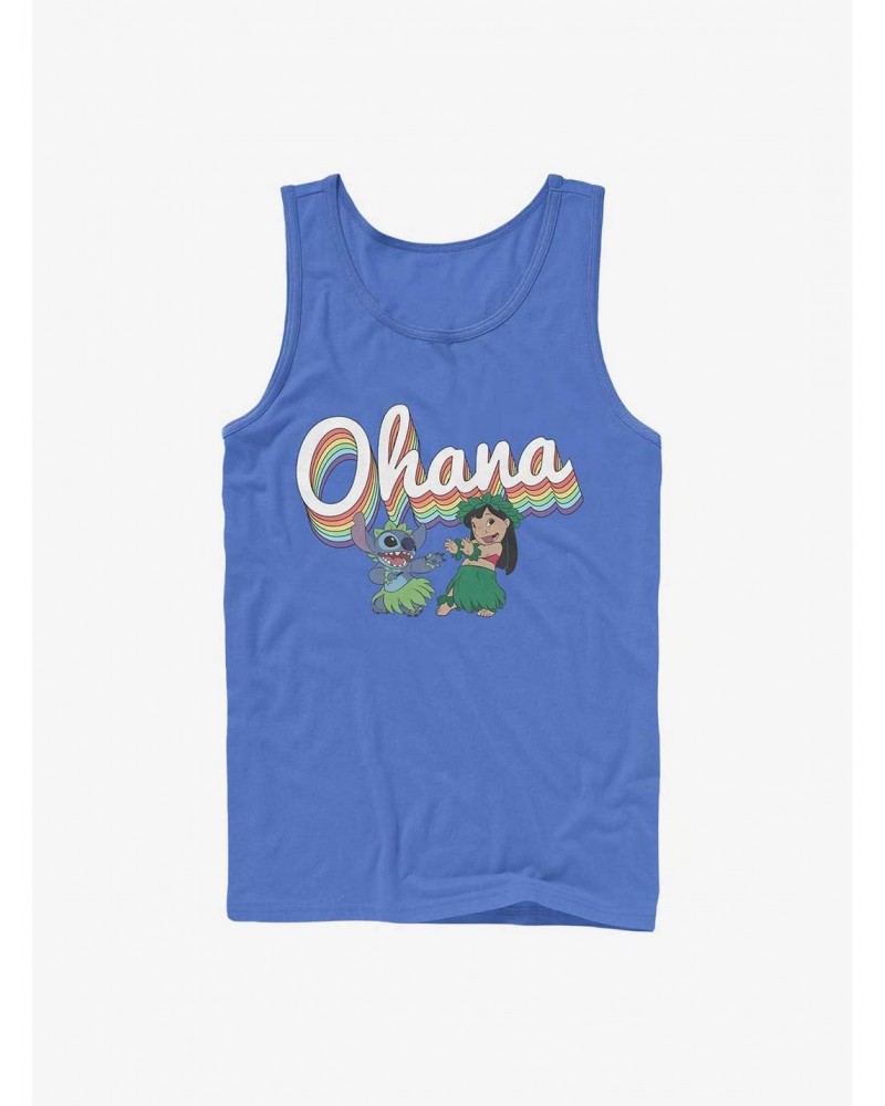 Disney Lilo & Stitch Rainbow Ohana Tank $6.57 Tanks