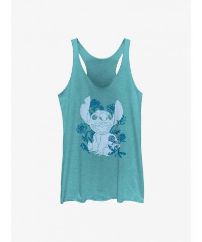 Disney Lilo & Stitch Floral Sketch Girls Tank $9.95 Tanks