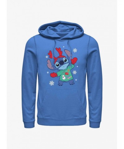 Disney Lilo & Stitch Reindeer Stitch Hoodie $17.60 Hoodies