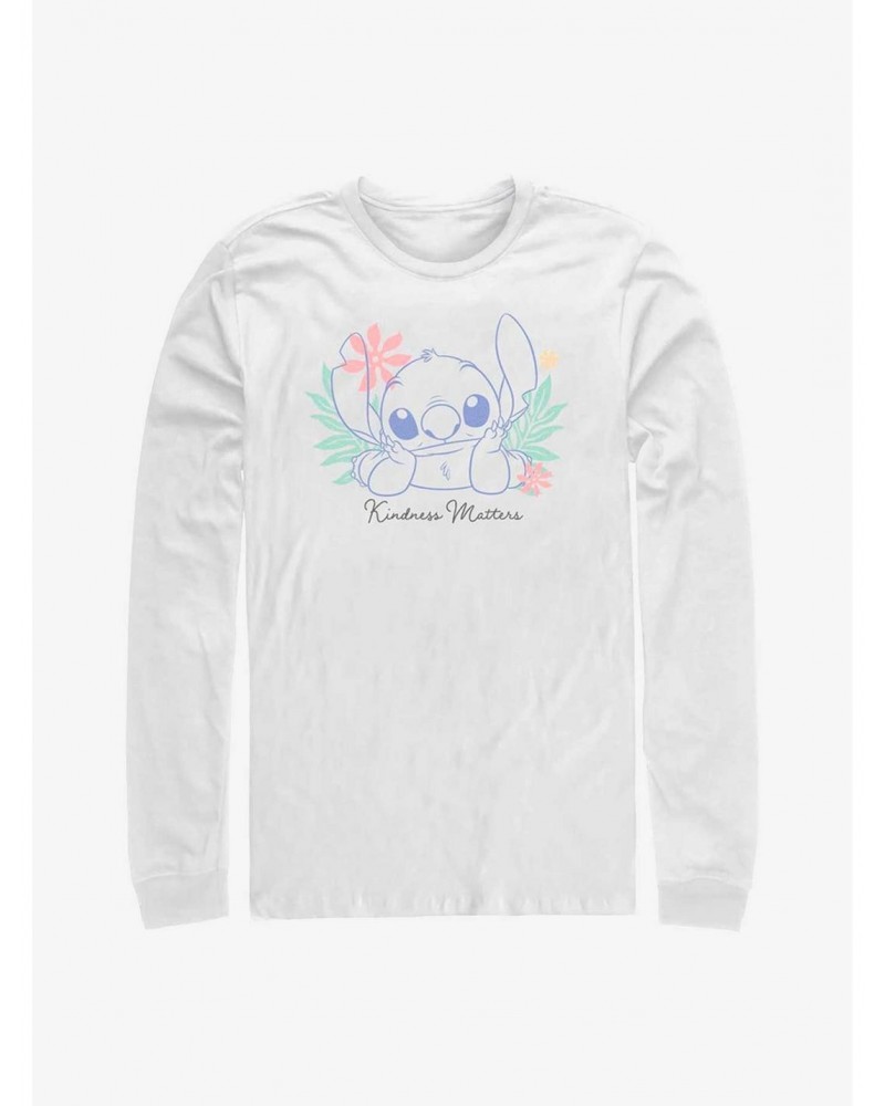 Disney Lilo & Stitch Kindness Matters Long Sleeve T-Shirt $11.32 T-Shirts