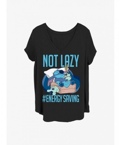 Disney Lilo & Stitch Lazy Energy Girls T-Shirt Plus Size $7.86 T-Shirts